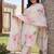 Plus Size Off White Printed Straight Kurta Trousers With Dupatta Set