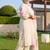 Plus Size Off White Printed Straight Kurta Trousers With Dupatta Set