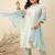 Plus Size Floral Printed Regular Kurta with Trousers & With Dupatta