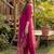 Women Floral Embroidered Regular Thread Work Liva Kurta with Trousers & With Dupatta