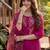 Women Floral Embroidered Regular Thread Work Liva Kurta with Trousers & With Dupatta