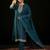 Round Neck Embroidered Sequinned Chanderi Silk Kurta with Trouser & Dupatta