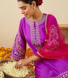 Women Ethnic Motifs Embroidered Zardozi Work Kurta with Trousers & Dupatta
