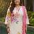 Plus Size Off White Printed Straight Linen Kurta Trousers With Dupatta Set