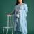 Plus Size Sequinned Kurta With Trousers & Dupatta