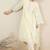 Women Solid Embroidered Cotton Kurta with Trousers & Dupatta