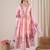 Women Floral Printed Pleated Pure Cotton Kurta with Trousers & With Dupatta