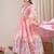 Women Floral Printed Pleated Pure Cotton Kurta with Trousers & With Dupatta