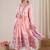 Women Floral Printed Pleated Pure Cotton Kurta with Trousers & With Dupatta
