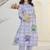 Women Floral Printed Regular Beads and Stones Pure Cotton Kurta with Trousers