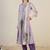 Striped Pure Cotton A-Line Kurta With Trousers
