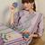 Striped Pure Cotton A-Line Kurta With Trousers