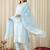 Women Embroidered Regular Thread Work Pure Cotton Kurta With Trousers & Dupatta