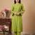Women Floral Embroidered Regular Thread Work Kurta with Trousers