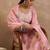 Women Floral Printed Linen Kurta with Trousers & Dupatta