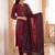 Women Ethnic Motifs Embroidered Regular Thread Work Pure Cotton Kurta with Trousers & With Dupatta