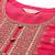 Plus Size Pink Embroidered Straight Kurta Trousers With Dupatta Set