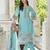Women Floral Yoke Design Regular Thread Work Linen Kurta with Trousers & With Dupatta