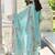 Women Floral Yoke Design Regular Thread Work Linen Kurta with Trousers & With Dupatta