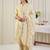 Embroidered Notch Neck Thread Work Pure Cotton Kurta With Trousers & Dupatta