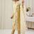 Embroidered Notch Neck Thread Work Pure Cotton Kurta With Trousers & Dupatta