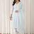 Ethnic Motifs Embroidered Chikankari Pure Cotton Kurta With Trousers & Dupatta