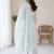 Ethnic Motifs Embroidered Chikankari Pure Cotton Kurta With Trousers & Dupatta