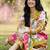 Floral Printed Mandarin Collar Pure Cotton Kurta with Trousers