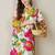 Floral Printed Mandarin Collar Pure Cotton Kurta with Trousers