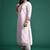 Plus Size Lavender Embroidered Straight Kurta Trousers With Dupatta Set
