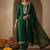 Ethnic Motifs Embroidered Straight Thread Work Kurta With Trousers & Dupatta