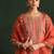Ethnic Motifs Embroidered Gotta Patti Straight Kurta With Trousers & Dupatta