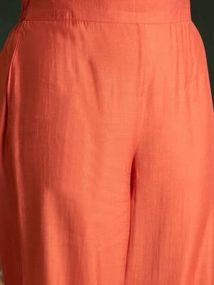 Ethnic Motifs Embroidered Gotta Patti Straight Kurta With Trousers & Dupatta 3