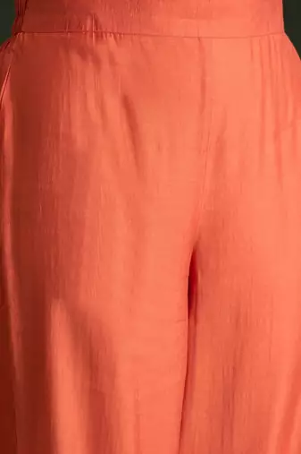Ethnic Motifs Embroidered Gotta Patti Straight Kurta With Trousers & Dupatta