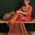 Ethnic Motifs Embroidered Gotta Patti Straight Kurta With Trousers & Dupatta