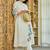 Floral Embroidered Mandarin Collar A Line Pure Cotton Kurta Wwith Trousers
