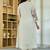 Floral Embroidered Mandarin Collar A Line Pure Cotton Kurta Wwith Trousers