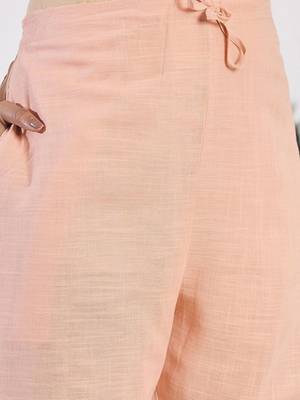Floral Embroidered Thread Work Pure Cotton Kurta with Trouser & Dupatta 3
