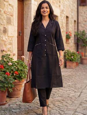 Pure Cotton Kurta With Trousers 4