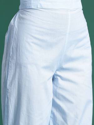 Women Ethnic Motifs Embroidered Regular Thread Work Pure Cotton Kurta with Trousers & With Dupatta 3