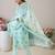 Women Floral Embroidered Thread Work Linen Kurta with Trousers & With Dupatta