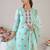 Women Floral Embroidered Thread Work Linen Kurta with Trousers & With Dupatta