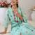 Women Floral Embroidered Thread Work Linen Kurta with Trousers & With Dupatta