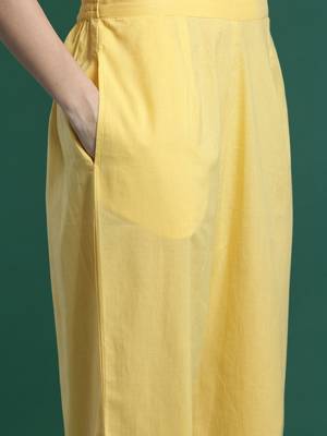Printed Panelled Sequinned Pure Cotton Kurta With Trousers & Dupatta 3