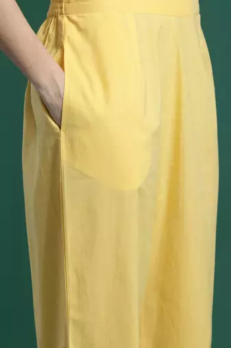Printed Panelled Sequinned Pure Cotton Kurta With Trousers & Dupatta