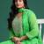 Plus Size Printed Regular Thread Work Kurta with Trousers & With Dupatta