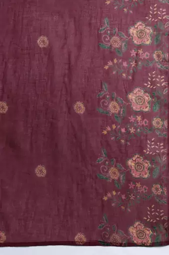Floral Printed Pure Cotton Kurta with Trousers & Dupatta