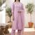 Women Regular Mirror Work Liva Kurta with Trousers & With Dupatta