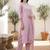 Women Regular Mirror Work Liva Kurta with Trousers & With Dupatta