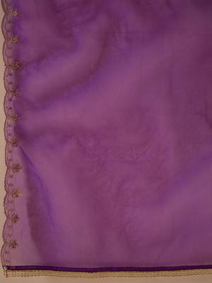 Ethnic Motifs Embroidered Sequinned Straight Kurta With Trousers & Dupatta 5